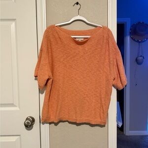 LOFT Coral Knit Top